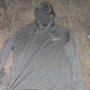 Nike Heather Gray Pullover dry fit Hoodie size L
